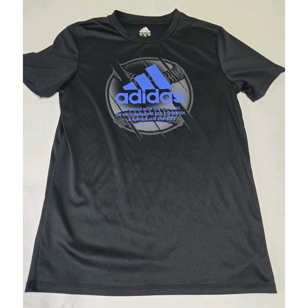 Adidas Boy's XL (18/20) Black Athletic Shirt‎